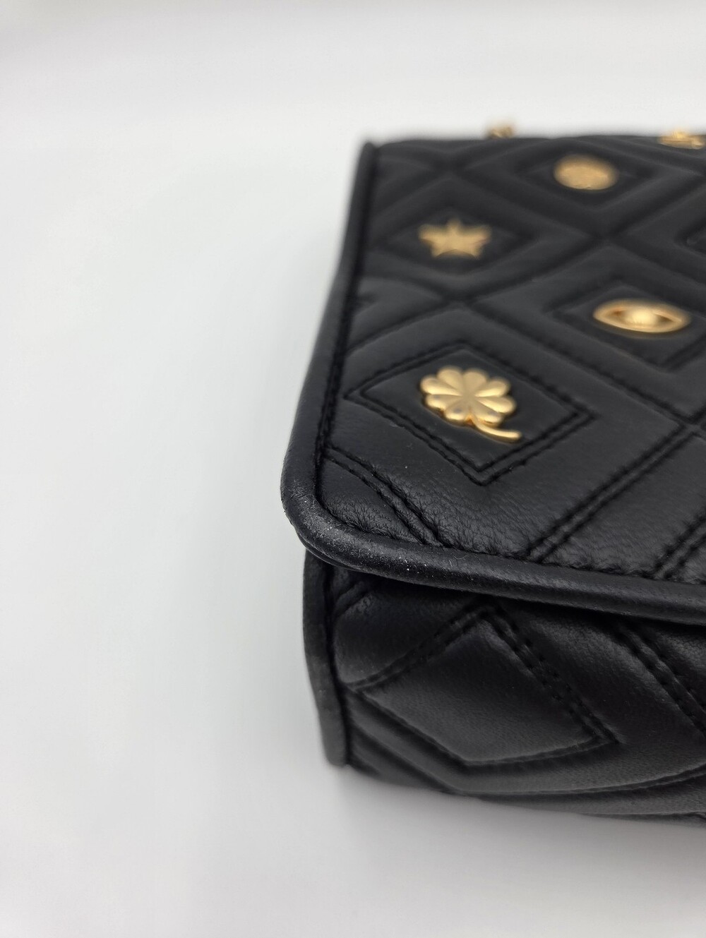 Tory Burch Fleming Farida Charm Bag In Black - Picture 10 of 12